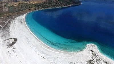 Tureckie Malediwy jezioro Salda z Gundogdu